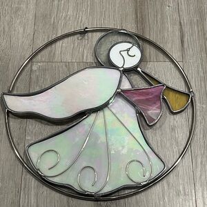 Stanley Iridescent Glass Angel Suncatcher